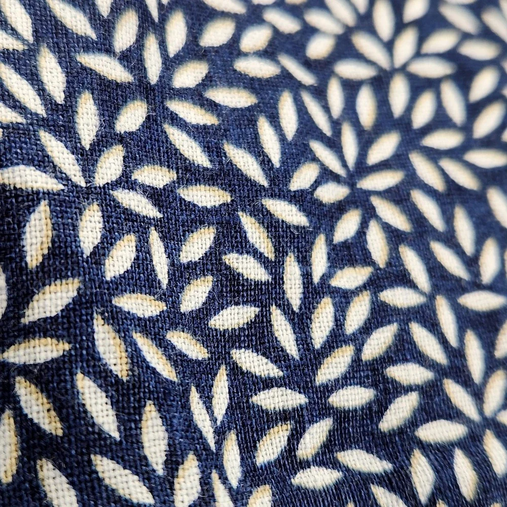 Vineyard Vines Linen Shirt Mens Large Blue Floral Short Sleeve Button Up Casual - Picture 5 of 12